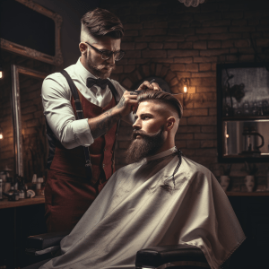 strechenets Barbershop modern loft style The walls are brick 43accbf4